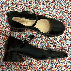 Leather Mary Jane Schutz Heels